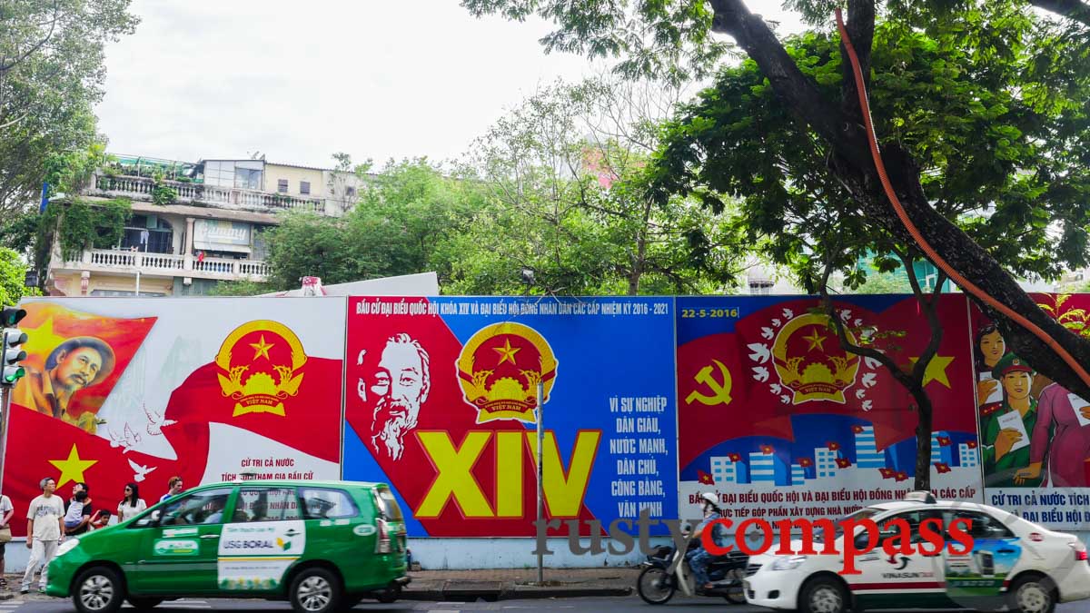 Ho Chi Minh City - the propagande billboards haven't changed much.